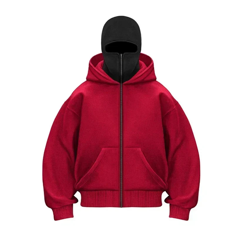 Masked Zipped Hoodie