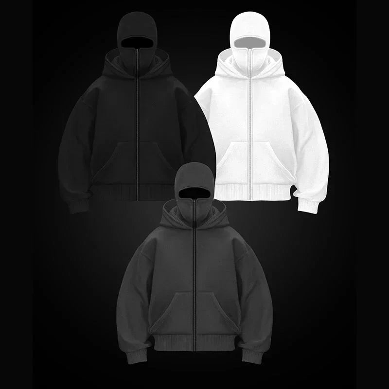 Masked Zipped Hoodie