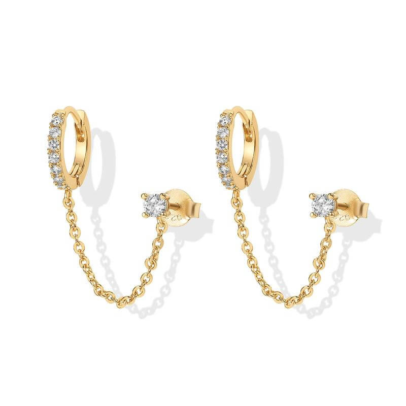 Double Chain Earrings Set