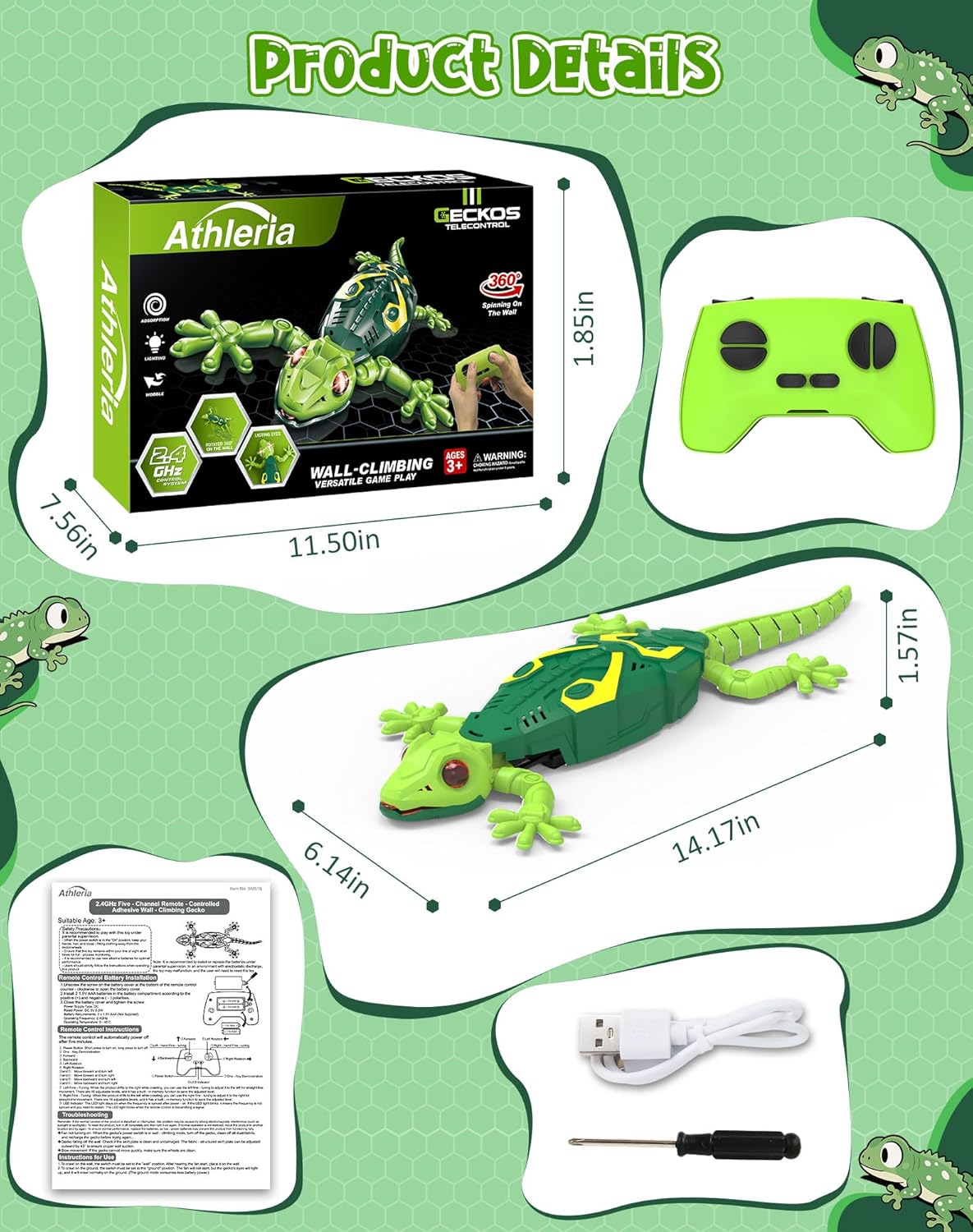 Wall-Crawling Gecko RC Toy