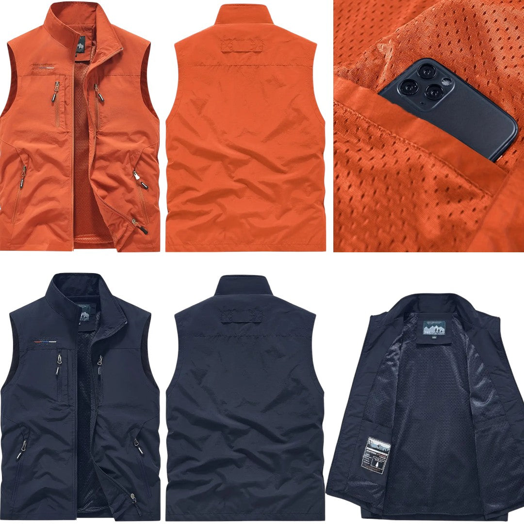 Breathable Cargo Vest with Pockets