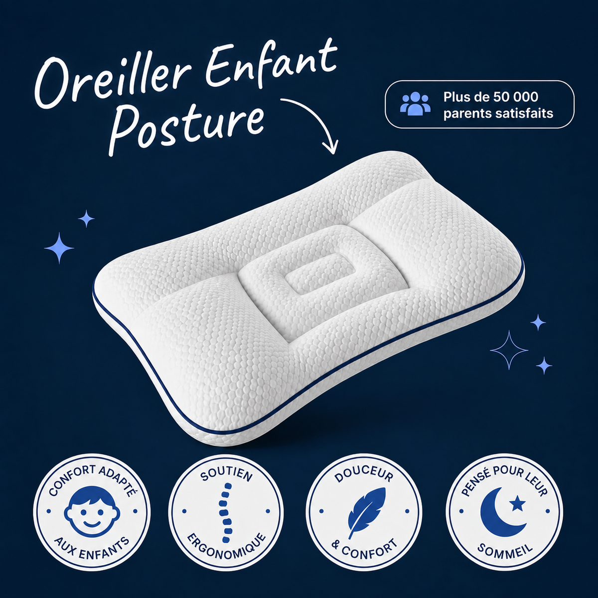 Oreiller ergonomique pour enfant