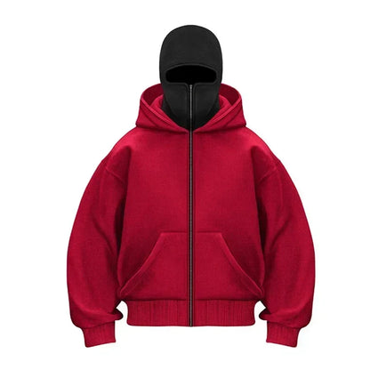 Masked Zipped Hoodie