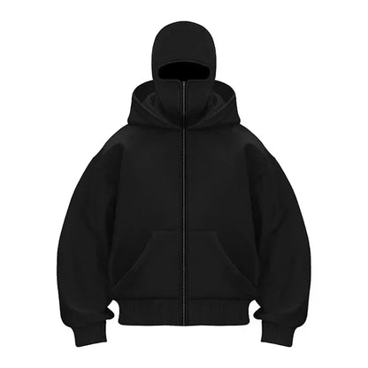 Masked Zipped Hoodie