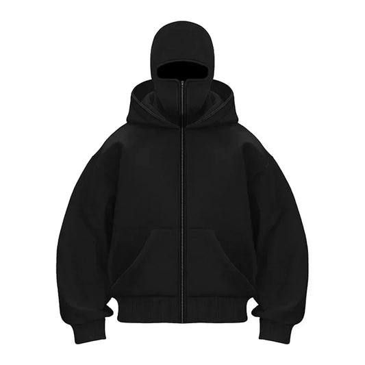Masked Zipped Hoodie