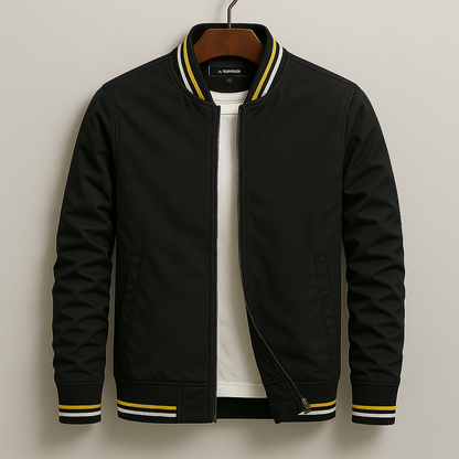 Stylish Striped Bomber Jacket