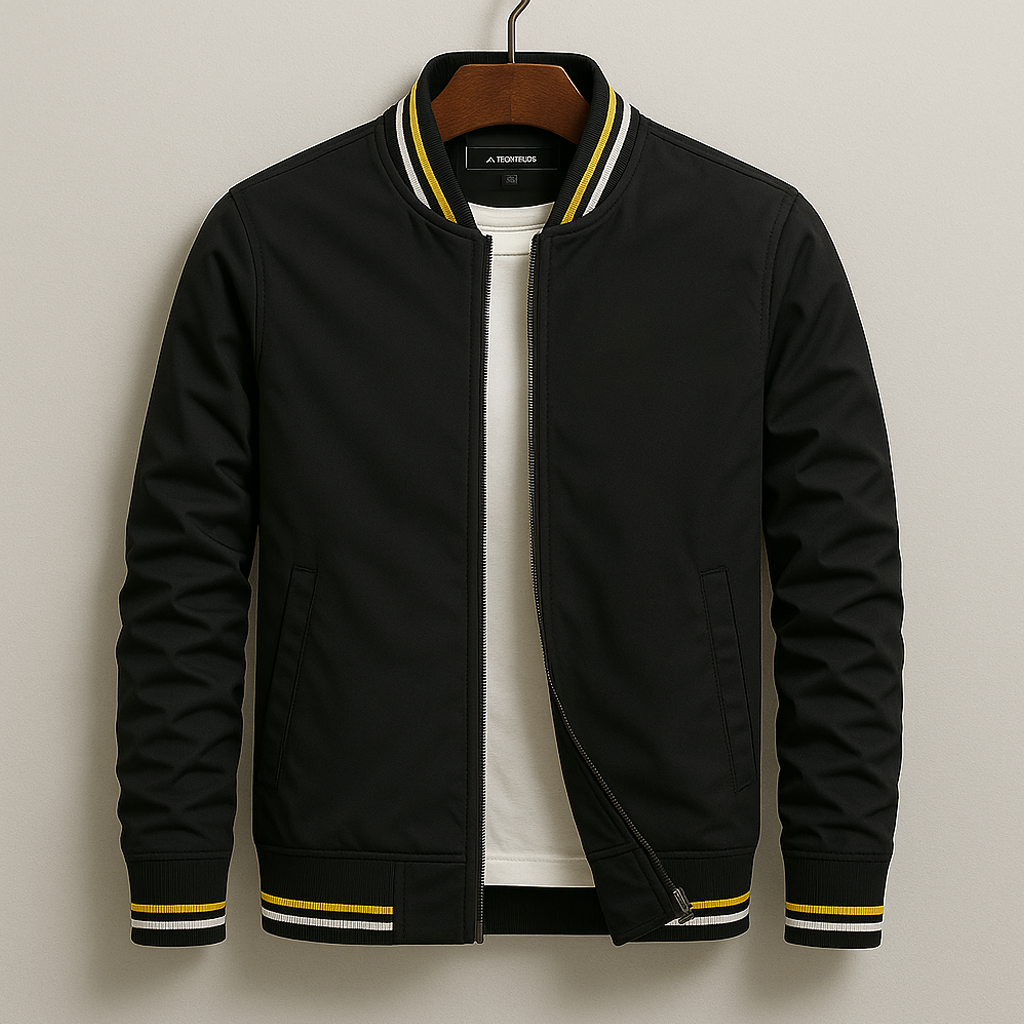 Stylish Striped Bomber Jacket