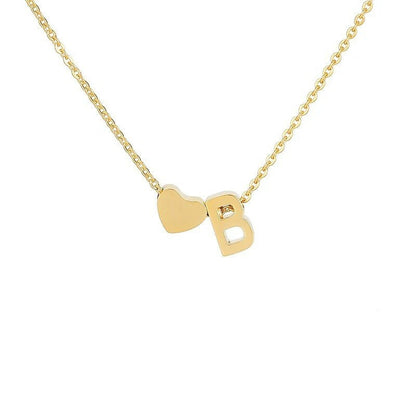 Heart Initial Necklace