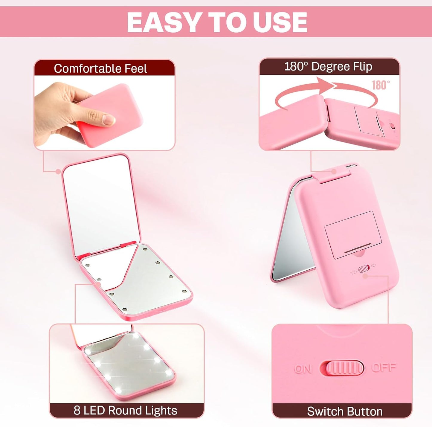 Portable LED Makeup Mirror