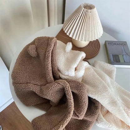 Cozy Teddy Hooded Scarf