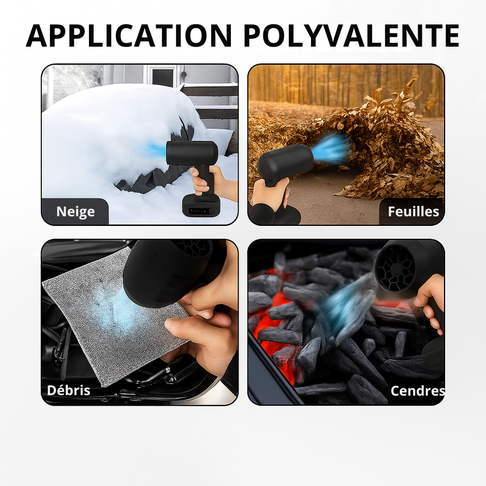 Souffleur sans fil pour un nettoyage rapide des feuilles et de la saleté