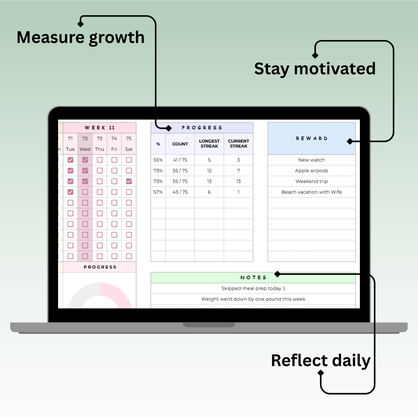 Easy Fitness Tracker Sheets