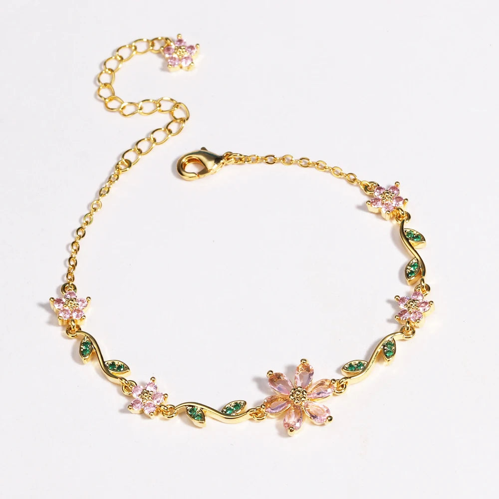 Crystal Petals Bracelet