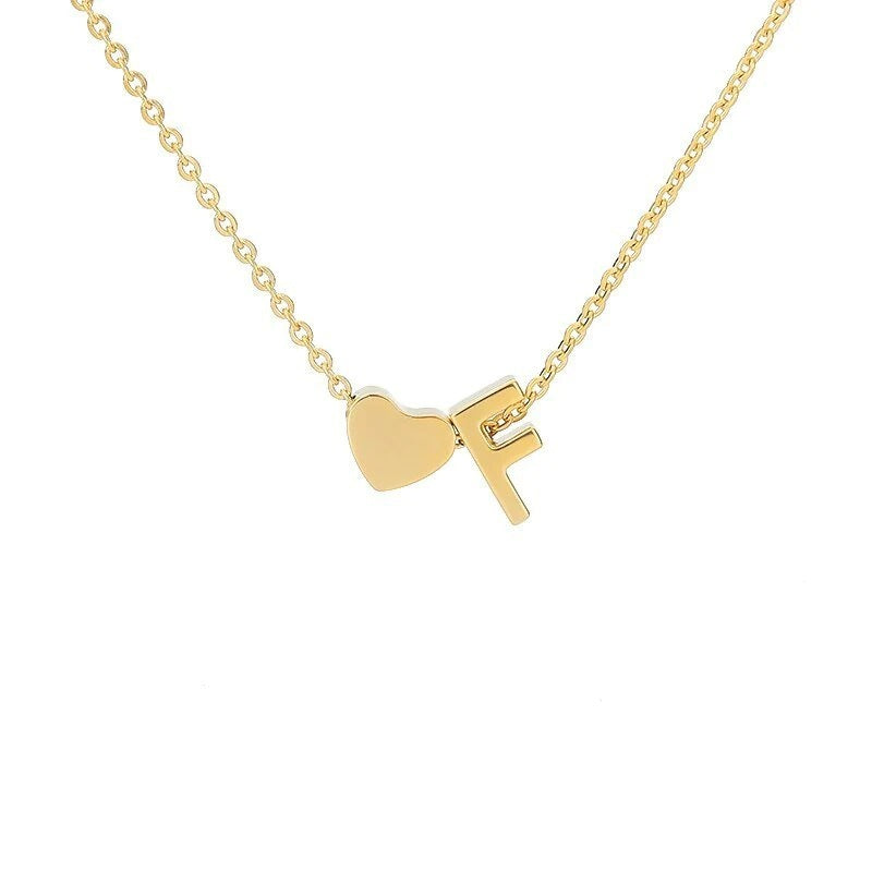 Heart Initial Necklace