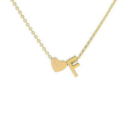 Heart Initial Necklace