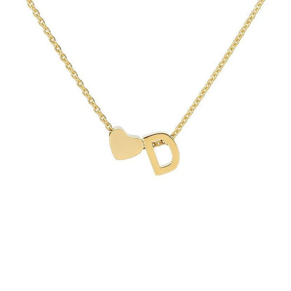 Heart Initial Necklace