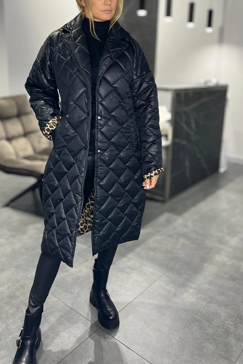 Elegant Leopard Print Coat
