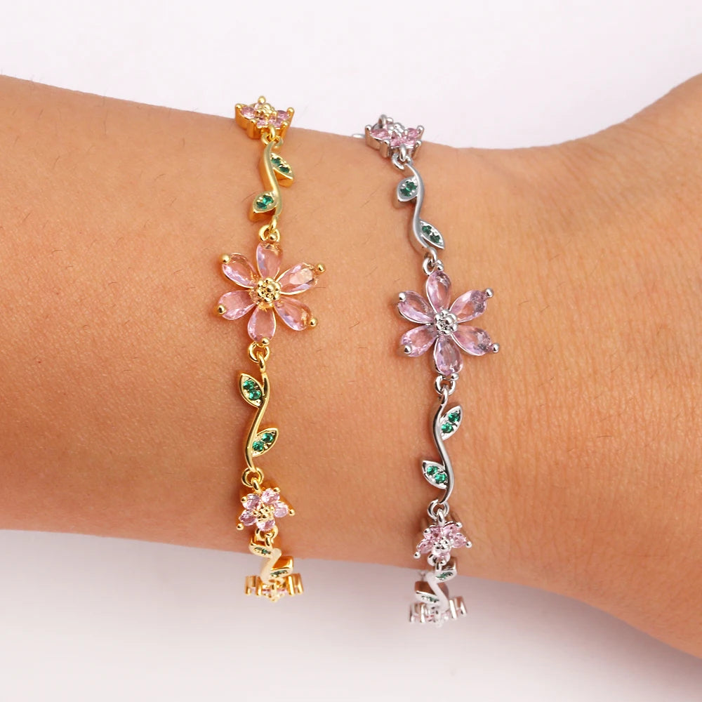 Crystal Petals Bracelet