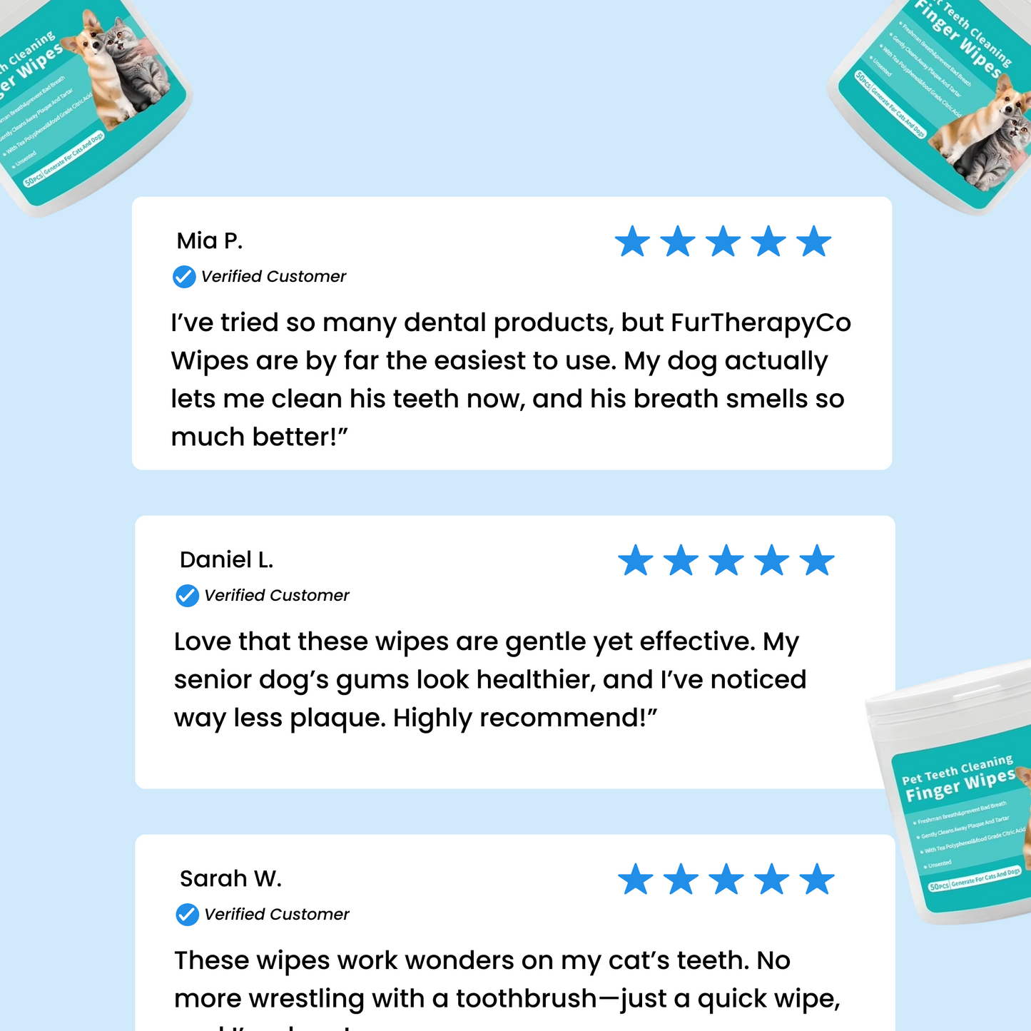 Pet Dental Finger Wipes