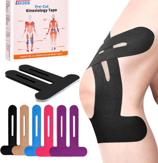 Precut Kinesiology Tape for Knees - 10 pcs
