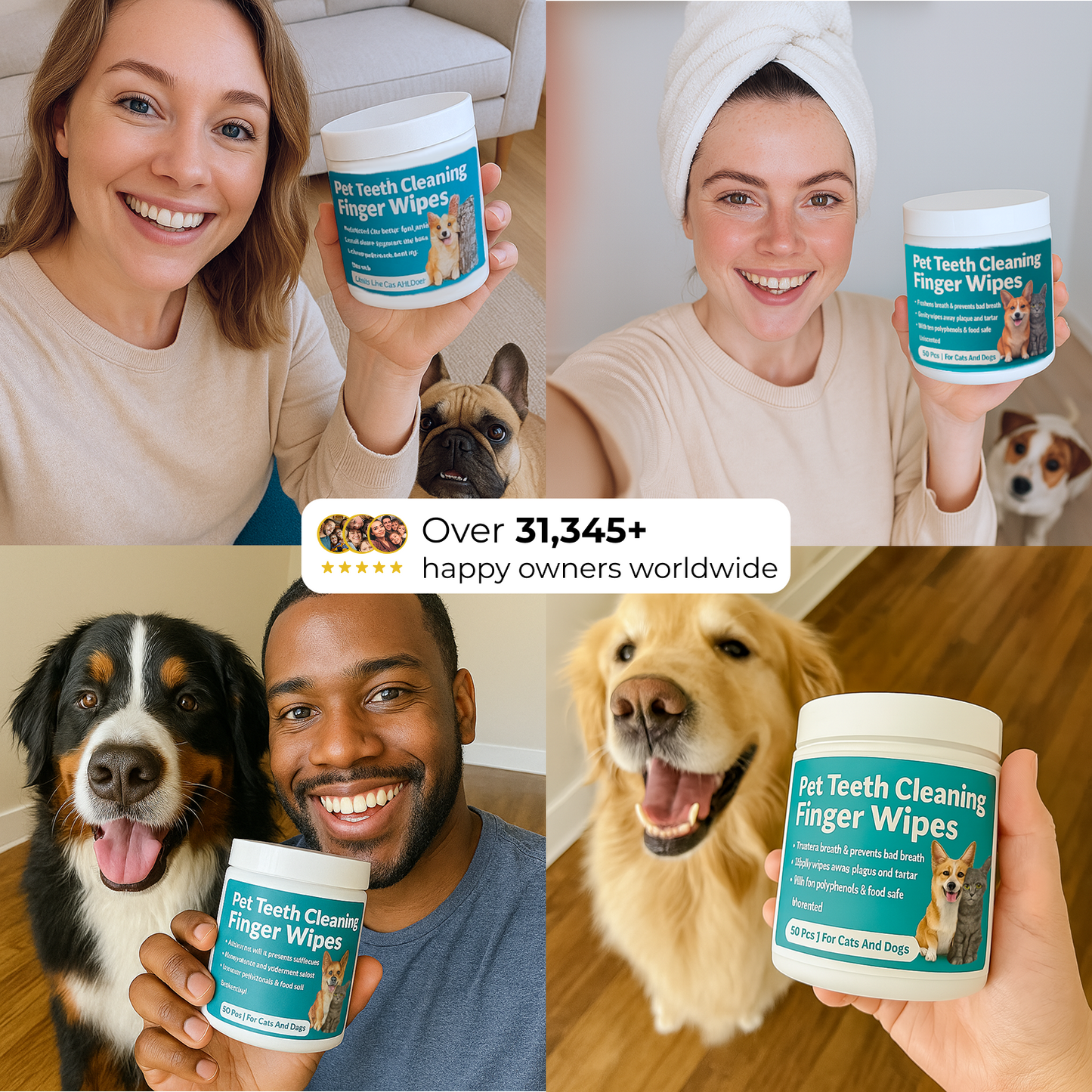 Pet Dental Finger Wipes