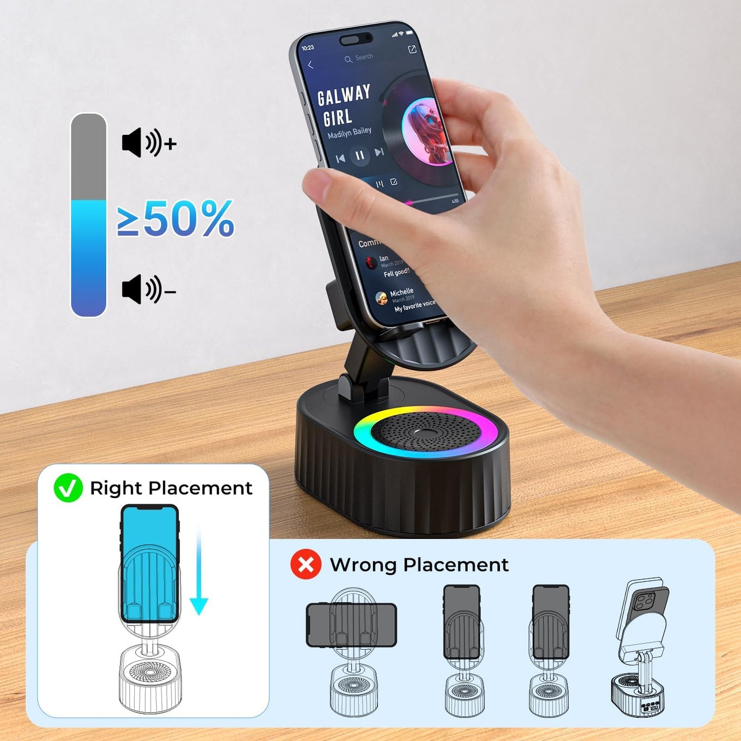 Wireless Sound Hub with Light