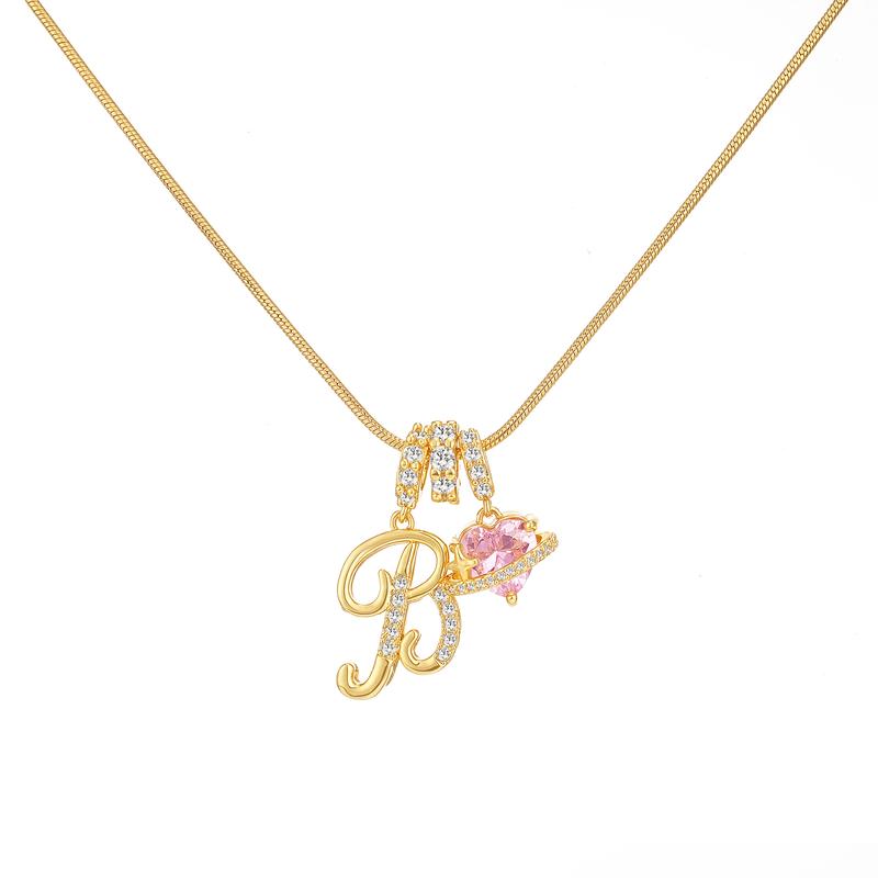 Sparkling Initial Heart Necklace