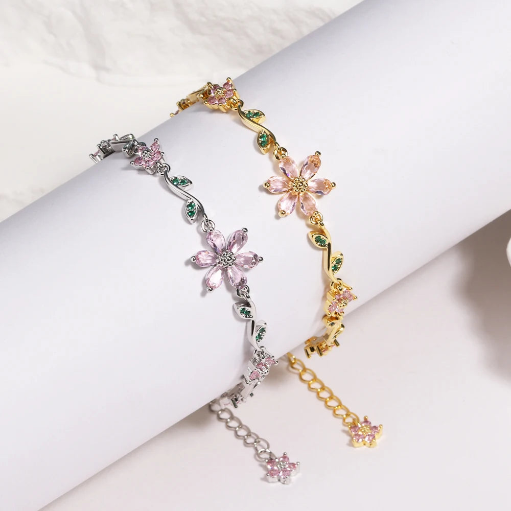 Crystal Petals Bracelet
