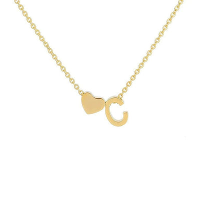 Heart Initial Necklace