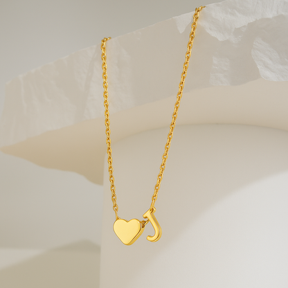Heart Initial Necklace