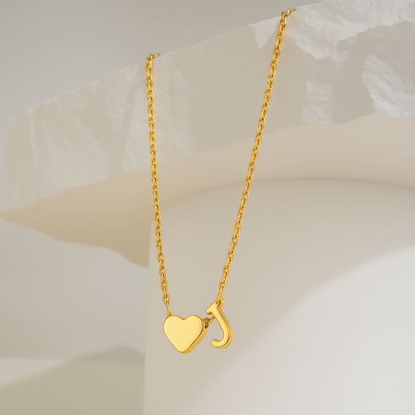 Heart Initial Necklace