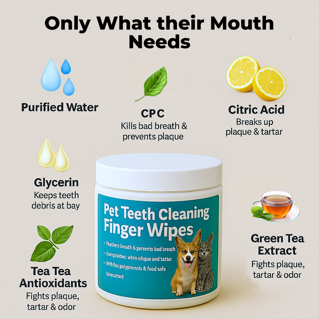 Pet Dental Finger Wipes