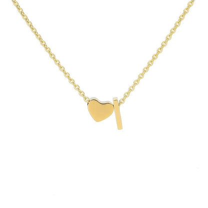 Heart Initial Necklace