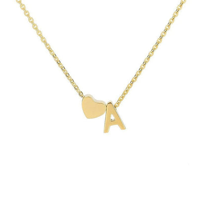 Heart Initial Necklace