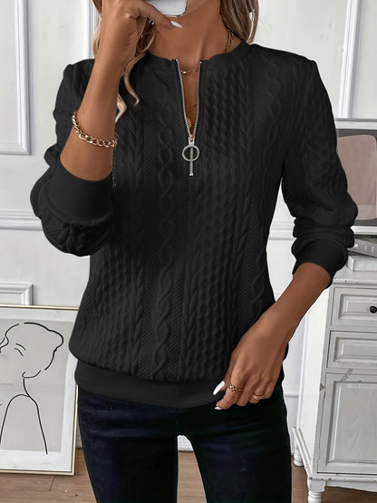 Elegant Women's Zipper Sweater