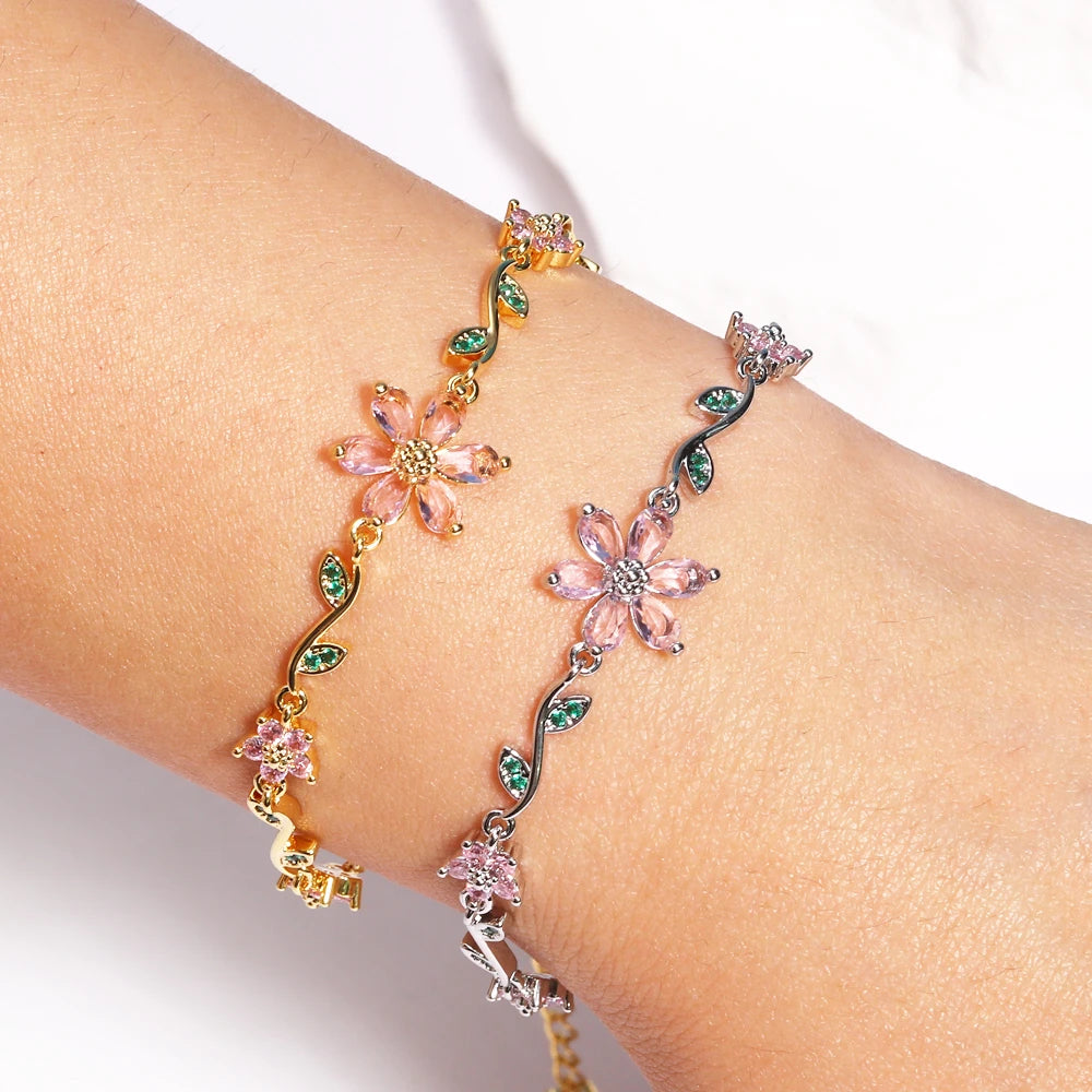 Crystal Petals Bracelet