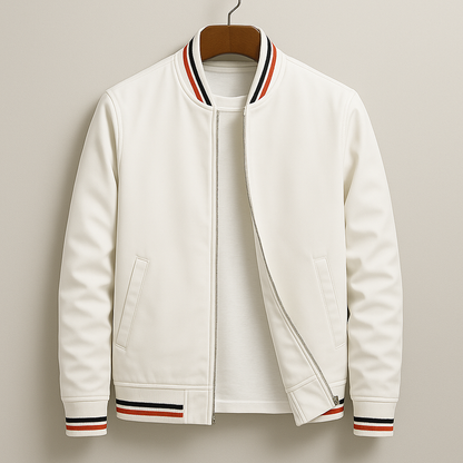 Stylish Striped Bomber Jacket