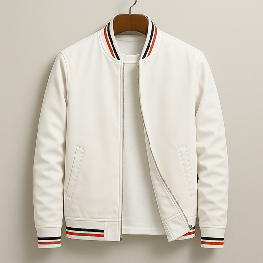 Stylish Striped Bomber Jacket