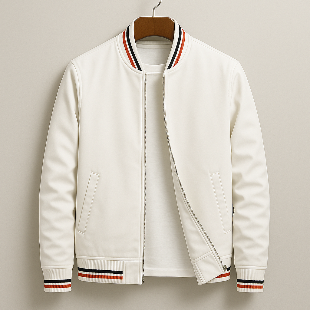 Stylish Striped Bomber Jacket