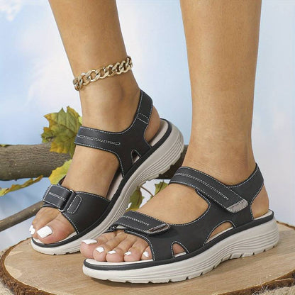 Elegant Comfort Leather Sandals