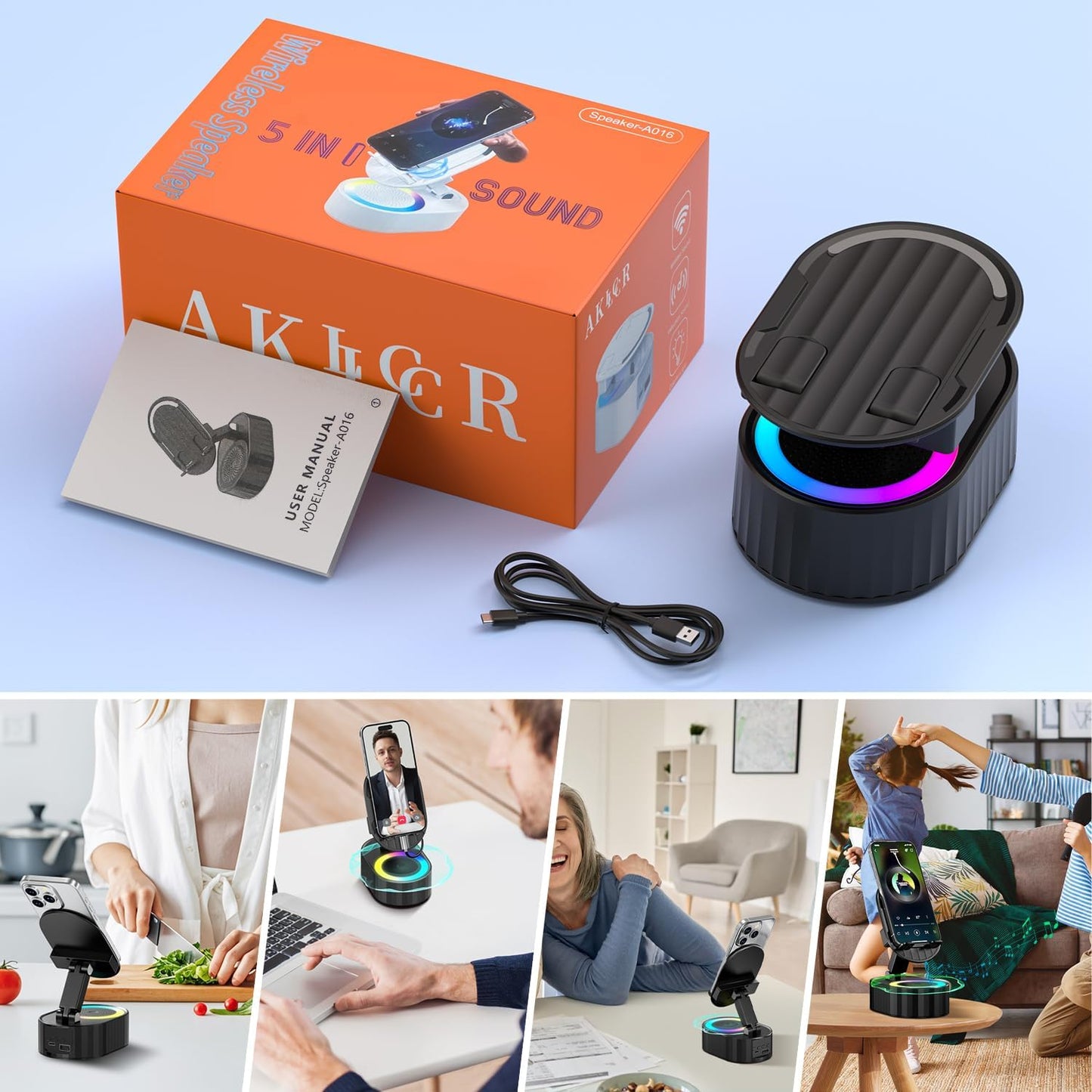 Wireless Sound Hub with Light